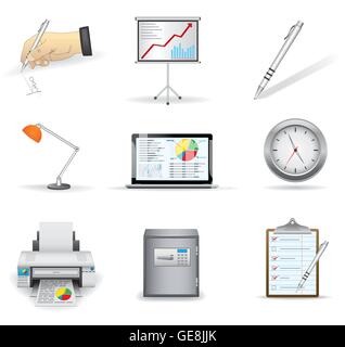 Business Icons Set Stock Vektor