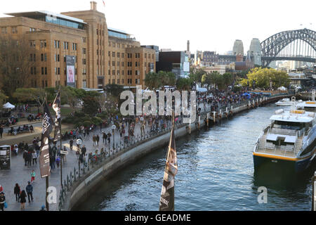 Sydney, Australien. 24. Juli 2016. Etwa 100.000 Menschen wurden erwartet das größte jährliche Kaffee-Festival in der südlichen Hemisphäre in den historischen The Rocks von Sydney. Bildnachweis: Richard Milnes/Alamy Live-Nachrichten Stockfoto