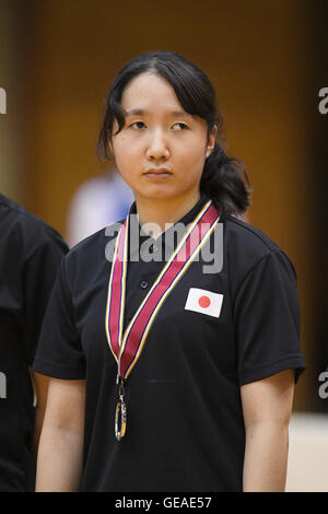 Adachi General Sports Center, Tokio, Japan. 24. Juli 2016. Haruka Wakasugi (JPN), 24. Juli 2016 - Goalball: 2016 Japan Para Meisterschaften Goalball Damen Preisverleihung im Adachi General Sports Center, Tokyo, Japan. © AFLO SPORT/Alamy Live-Nachrichten Stockfoto