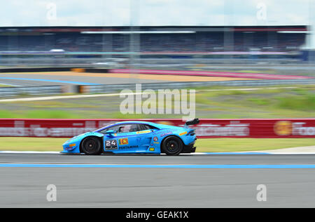 Buriram Thailand. 24. Juli 2016. Lamborghini Super Trofeo Asien auf Anzeigen Buriram Super Rennen 2016 am 24. Juli 2016 auf Chang International Racing Circuit, Buriram Thailand Bildnachweis: Chatchai Somwat/Alamy Live-Nachrichten Stockfoto