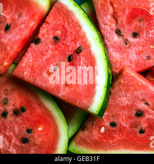 In Scheiben geschnittenen Wassermelone. Stockfoto