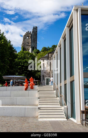 Drachenfels Berg, Aussichtspunkt, Restaurant, Pavillon, Siebengebirge, sieben Gebirge, Rheintal, Deutschland Stockfoto