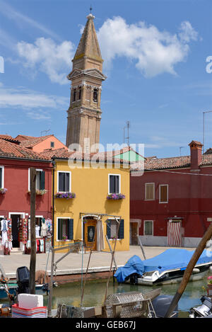 Dorf von Burano in Italien Stockfoto