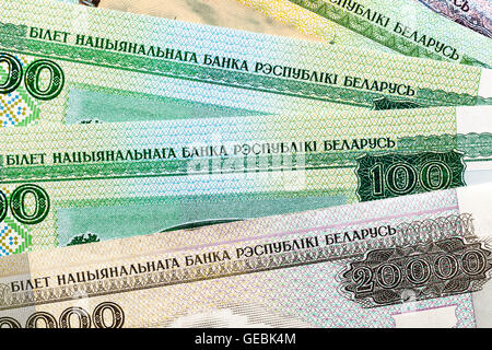 Belarussischen Papiergeld Stockfoto
