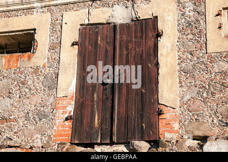 Nahaufnahme der alten Gebäude Stockfoto