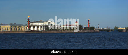 St. Petersburg. Panorama-Spieß der Wassiljewski-Insel Stockfoto
