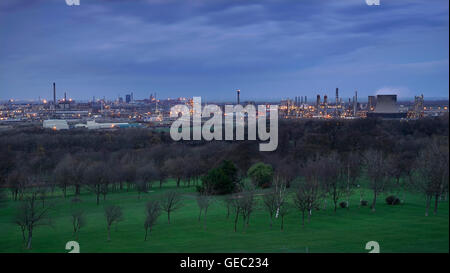 Wilton Chemiefabrik im Abendlicht, Middlesborough, Teesside, England, UK Stockfoto