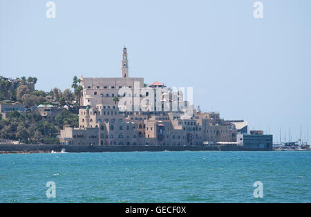 Israel, Naher Osten: die Altstadt von Jaffa aus tayelet, der Promenade von Tel Aviv gesehen Stockfoto