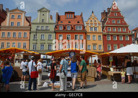 Regionale Produkte und Kunsthandwerk Marktplatz, Solny, Breslau, Schlesien, Polen. Stockfoto