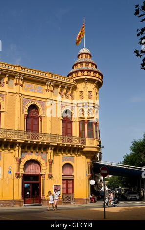 Sant Feliu de Guíxols. "Nuevo Casino la Constancia´. Costa Brava. Provinz Girona. Katalonien. Spanien Stockfoto