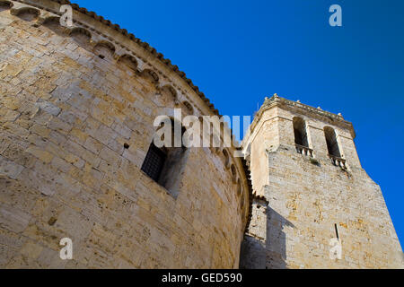 Sant Pere´s Kirche des Benediktinerklosters, Besalú, La Garrotxa, Girona, Spanien Stockfoto