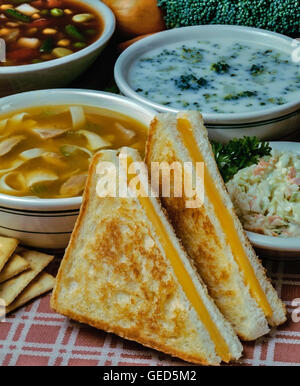 Amerikanisches Essen Grundlagen. Stockfoto