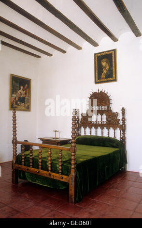 "Museo Casa Dulcinea´museum Haus von Dulcinea, Schlafzimmer, El Toboso, Provinz Ciudad Real, die Route des Don Quijote, Spanien Stockfoto