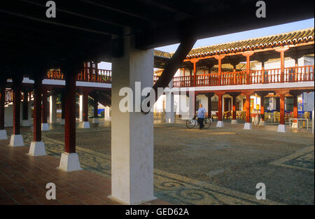 Plaza De La Constitución, Puerto Lapice, Provinz Ciudad Real, Kastilien-La Mancha, die Route des Don Quijote, Spanien Stockfoto