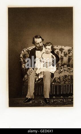 Napoleon III. und Prince Imperial, 1860 von Mayer & Pierson Stockfoto