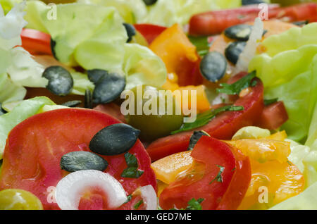 Salat mit frischem Sommergemüse Stockfoto