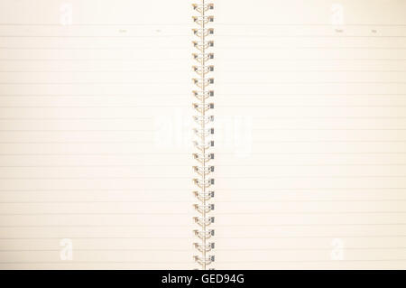 Hinweis Buch leere Seite Stockfoto