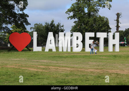 Lambeth Land zeigen Zeichen 2016 Stockfoto