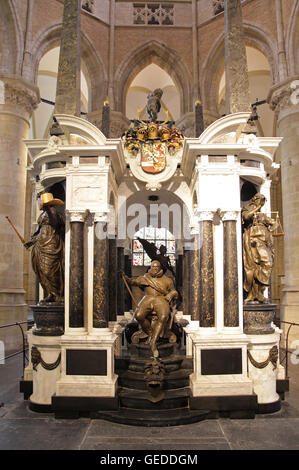 Grab von Wilhelm von Oranien in der Nieuwe Kerk neue Kirche Delft Niederlande Stockfoto