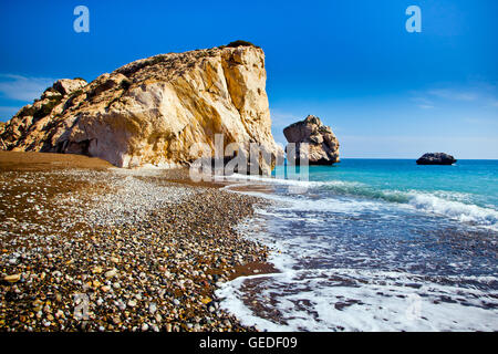 Aphrodites Geburtsort Beach in Paphos, Zypern Stockfoto