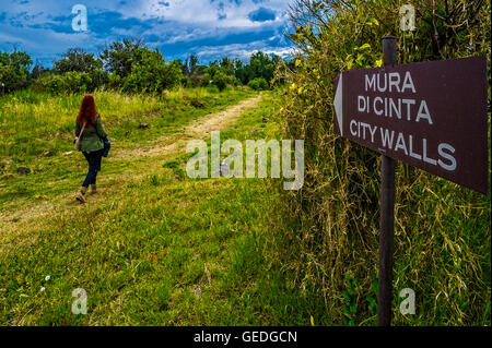 Italien-Sizilien-Giardini-Naxos - archäologische Stätte von Naxos Stockfoto