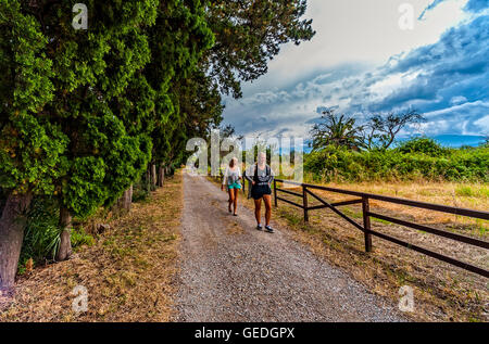 Italien-Sizilien-Giardini-Naxos - archäologische Stätte von Naxos Stockfoto