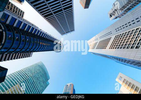 Zentraler Geschäftsbezirk in Singapur. Stockfoto