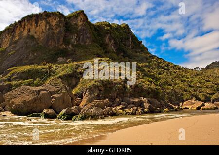 Geographie/Reisen, Neuseeland, Südinsel, Kohaihai Strand am Anfang des Heaphy Track in der Nähe von Karamea, West Coast, South Island, No-Exclusive - Verwenden Sie Stockfoto