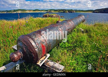 Geographie / Reisen, Kanada, Neufundland, Kanone Kanonen entlang den Admiralen zeigen historische Trail, Bonavista Halbinsel, Trinity Bay, Landstraße 239, Lehrpfad, Newfoundl Stockfoto