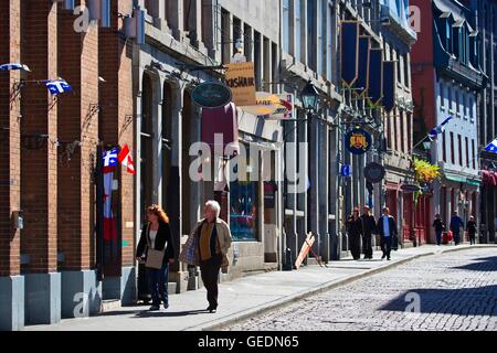 Geographie / Reisen, Rue Saint-Paul in Old Montreal, Montreal, Quebec, Montreal, Quebec, Kanada Stockfoto