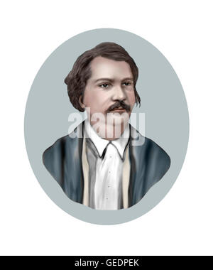 Honore de Balzac, 1799-1850, Schriftsteller Stockfoto