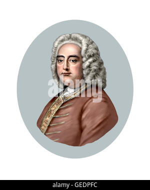 George Frideric Handel, 1685-1759, Komponist Stockfoto