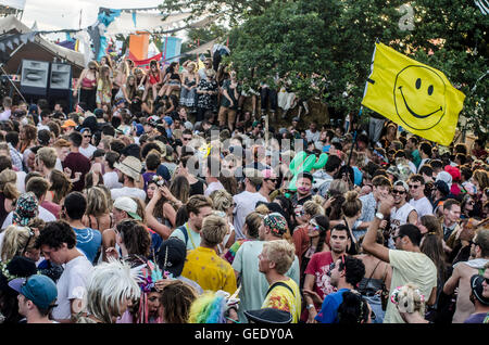 Der Secret Garden Party, Äbte Ripton, Huntingdon, Cambridgeshire 2013. Weithin als eines der der "coolsten" der so genannte unabhängige Boutique-Festivals. Stockfoto