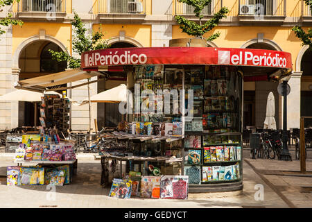 Placa De La Independencia, Gerona, Spanien Stockfoto