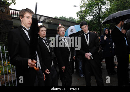 "Secret Cinema" Veranstaltung am Bahnhof West Dulwich.  29.05.08 Stockfoto