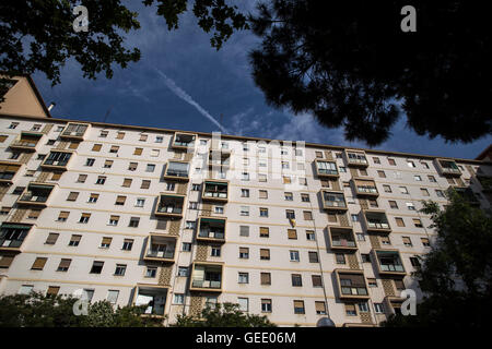 Appartementhaus auf der Avinguda Diagonal in Barcelona. Stockfoto