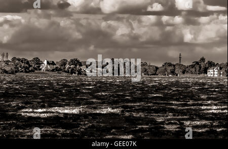 Sinepuxent Bay, von Assateague Insel, Berlin Maryland. Stockfoto