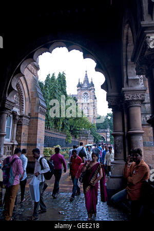 Das Bild der Architektur von CST Bahnhofsgebäude oder VT-Station, Mumbai Indien Stockfoto