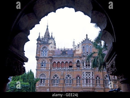 Das Bild der Architektur von CST Bahnhofsgebäude oder VT-Station, Mumbai Indien Stockfoto