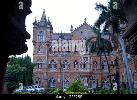 Das Bild der Architektur von CST Bahnhofsgebäude oder VT-Station, Mumbai Indien Stockfoto