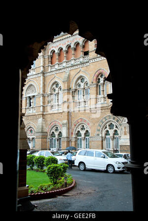 Das Bild der Architektur von CST Bahnhofsgebäude oder VT-Station, Mumbai Indien Stockfoto