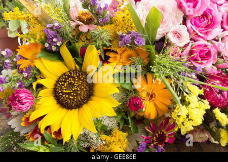 Verschiedenen Sommerblumen. Stockfoto