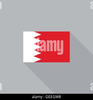 Bahrain-Flagge-flaches Design-Vektor-illustration Stock Vektor