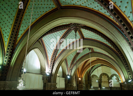 Das Bild der Innenraum der CST Bahnhofsgebäude oder VT-Station, Mumbai Indien Stockfoto