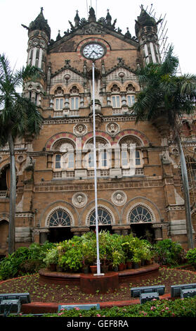 Das Bild der Architektur von CST Bahnhofsgebäude oder VT-Station, Mumbai Indien Stockfoto