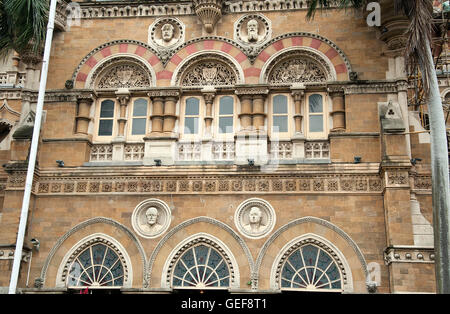 Das Bild der Architektur von CST Bahnhofsgebäude oder VT-Station, Mumbai Indien Stockfoto