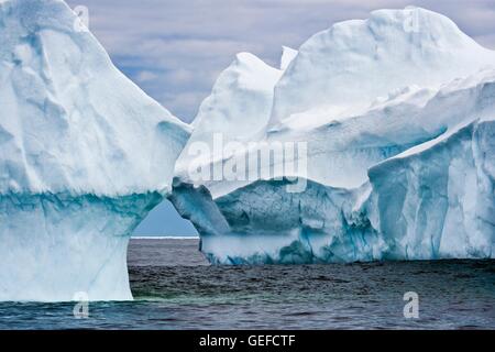 Geographie / Reisen, Kanada, Labrador, Eisberge vor der Neufundland / Labrador Küste in der Nähe von St. Anthony auf der nördlichen Halbinsel im westlichen Neufundland. Neufundland / Labrador ist wahrscheinlich die beste Lage, Eisberge, egal ob aus Acommercial zu sehen Stockfoto