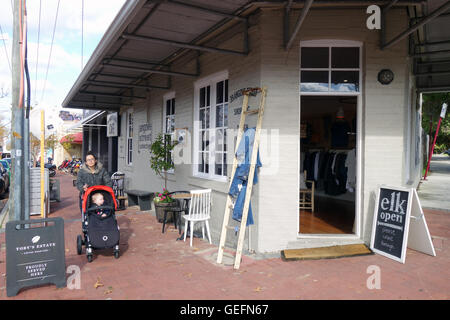 Geschäfte, die für viele verschiedene lokale Künstler und Designer, Angove, kollektive Street North Perth, Western Australia Stockfoto