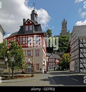 Altes Rathaus, Wilhelmsturm, Dillenburg Stockfoto