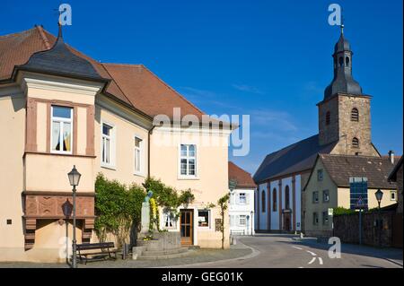 Eigene Verwaltung und Stiftskirche St. Michael, Klingenmuenster Stockfoto